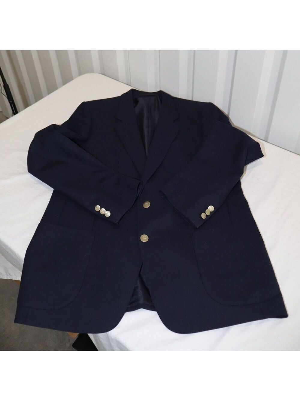 Renato Cavalli for Schild Mens Vintage Blue Wool Suit Jacket Size 46R** measured